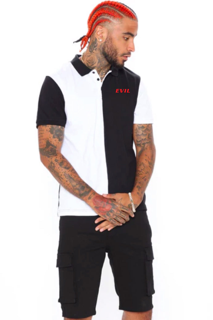 Evil Black & White Polo